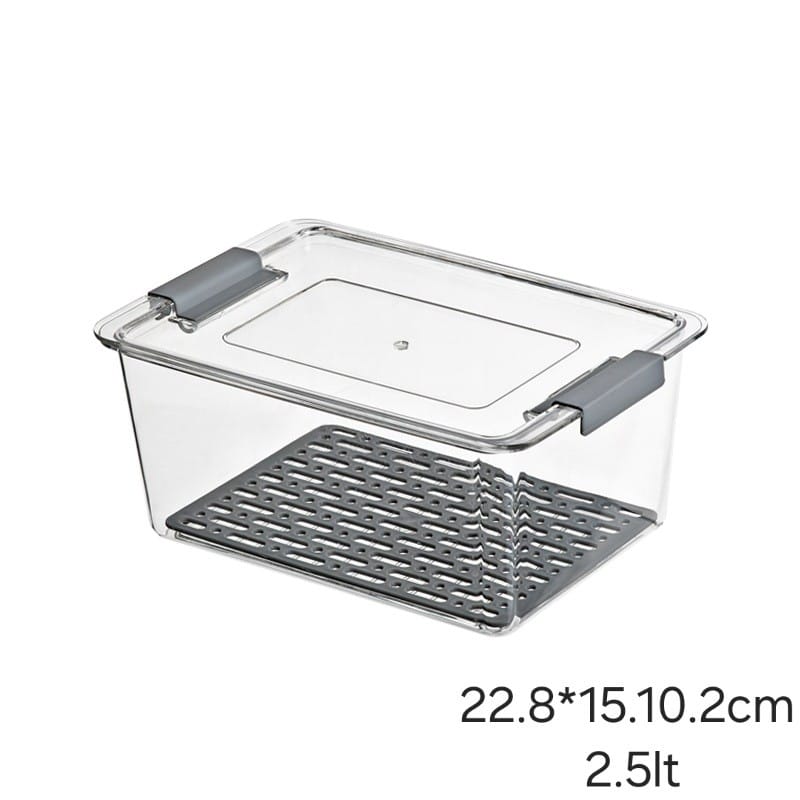 Acrylic Storage Box + Mesh 2.5LT 22.8*15*10.2cm