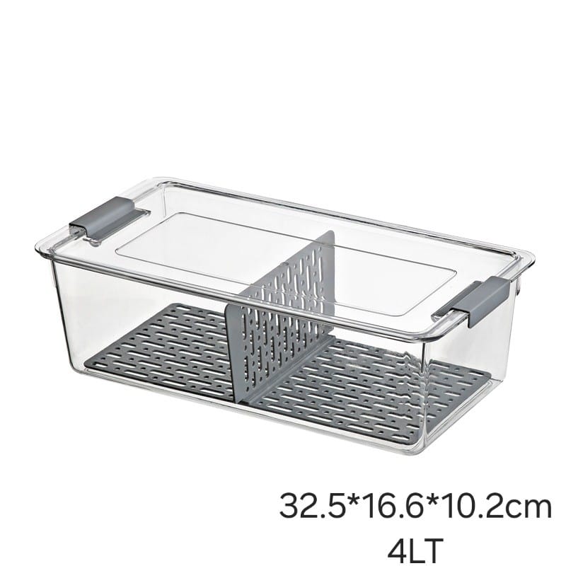 Acrylic Storage Box + Mesh Divided 4LT 32.5*16.6*10.2cm