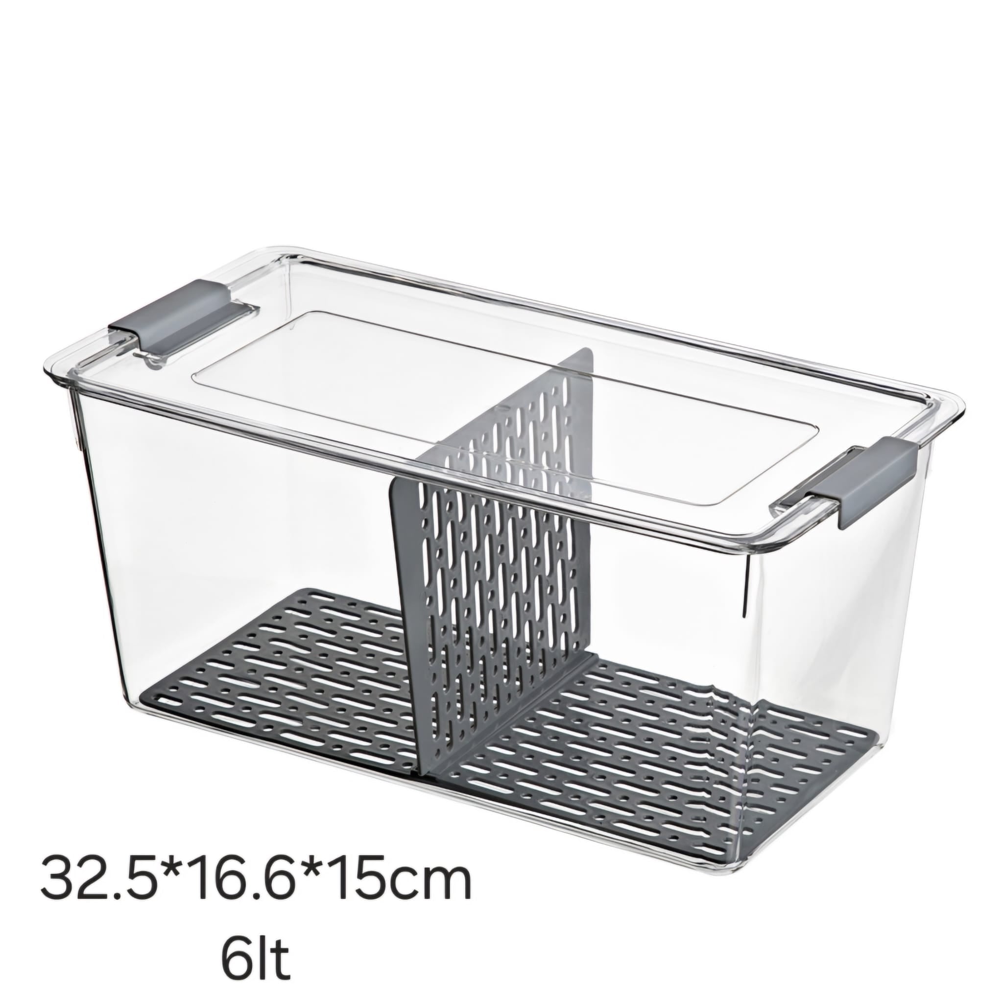Acrylic Storage Box + Mesh Divided 6LT 32.5*16.6*1