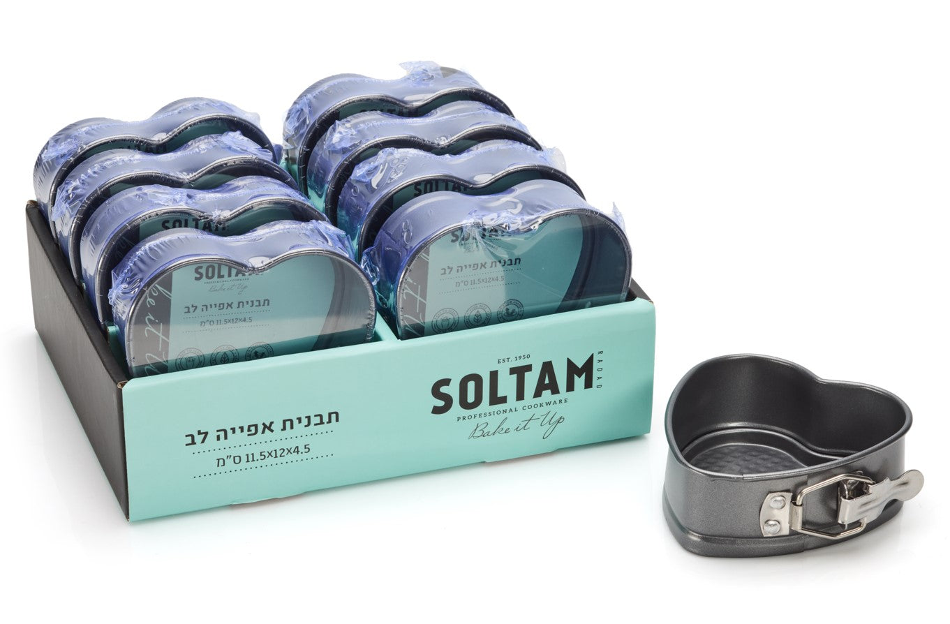 Pan Heart 4.5*12*11.5cm cm Carbon Style Bake-it up Soltam