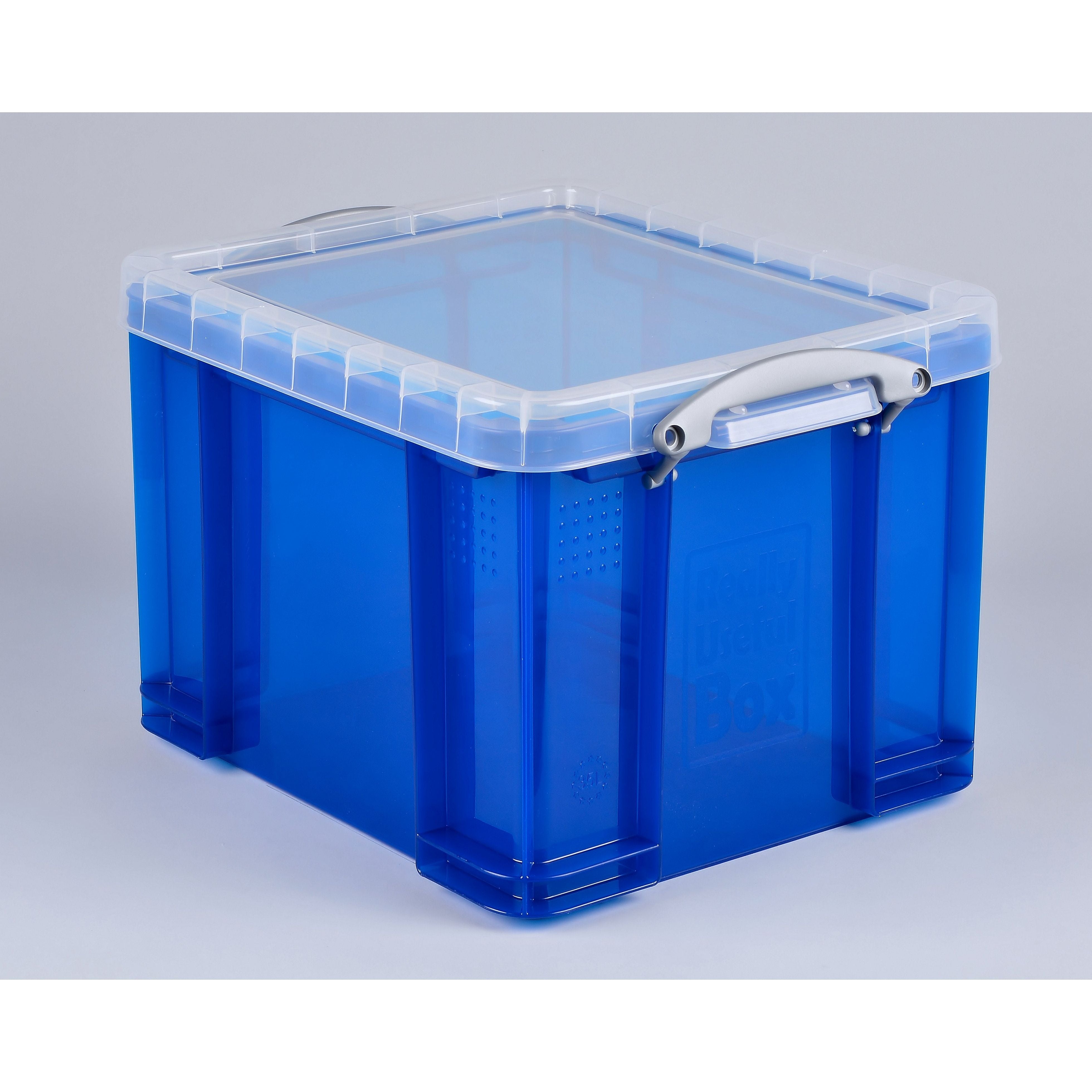 Blue Clear Storage Box 35L in
