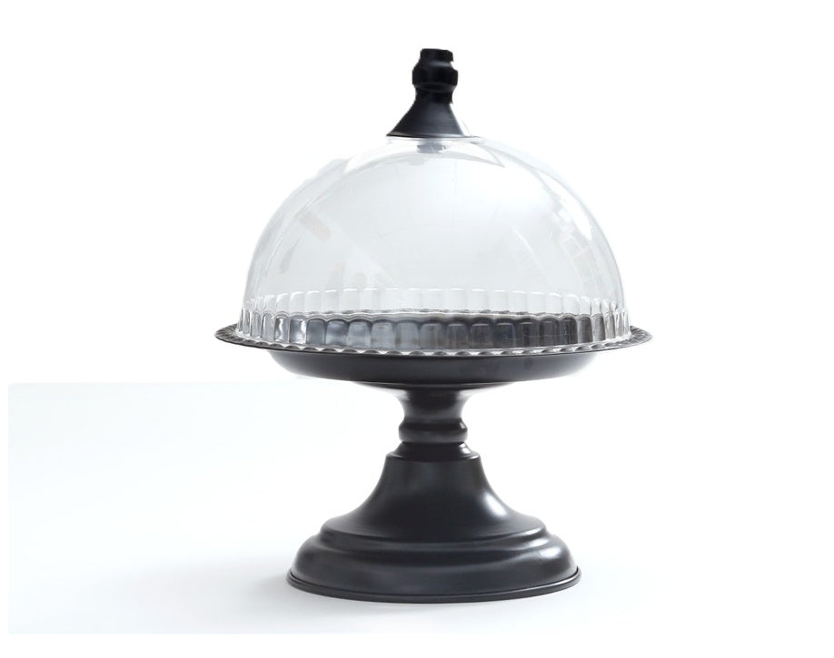 Bell Cake Metal On Foot Black 22X22X29