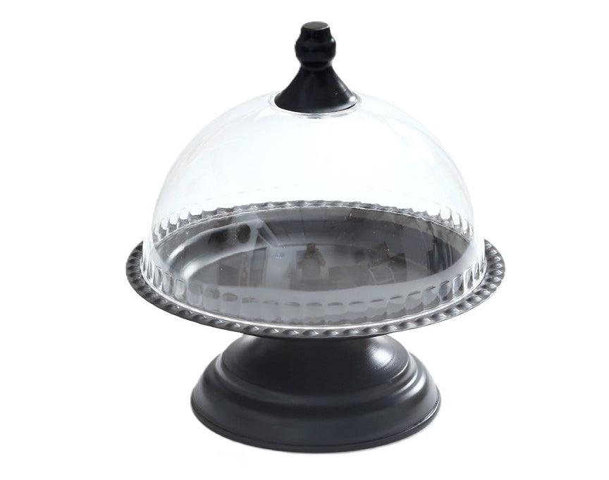 Bell Cake Metal On Foot Black 22X22X24