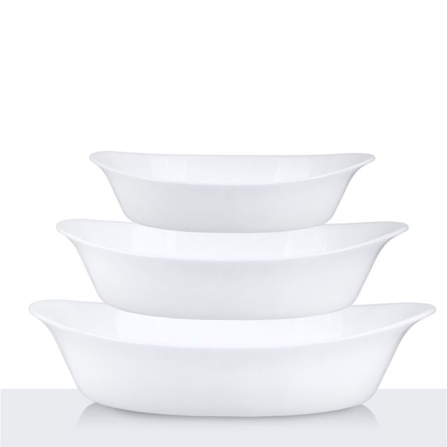 Baking Pan Oval Glass Series Opal