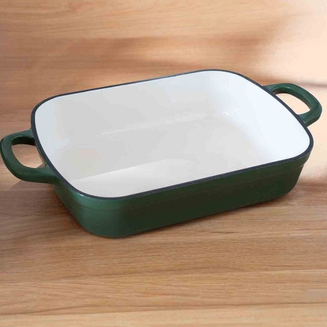 Baking Pan Cast Iron 3 L Green