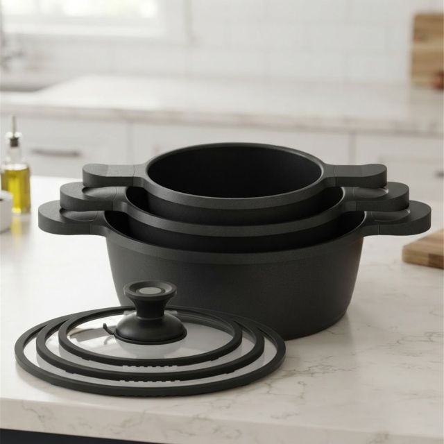 Set 3 Pots Stackable - Nest