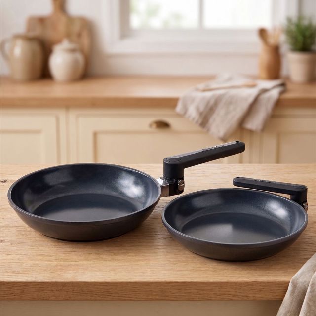 Frying Pan Aluminum Handle Folding - COMPACT