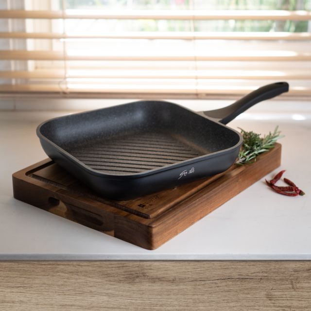 Frying Pan Steak Stripes Chef Asaf Granite