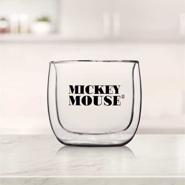 Drinking Glass Mickey Mouse Double Wall - Mickey & Minnie