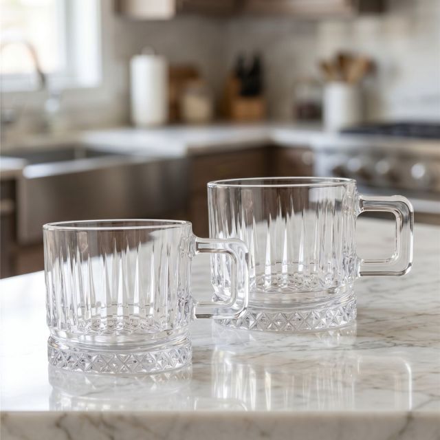Set of 2 Glasses Mug ELYSIA
