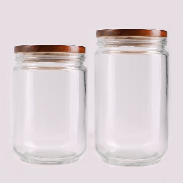 Jar Glass with Lid Bamboo - MARY