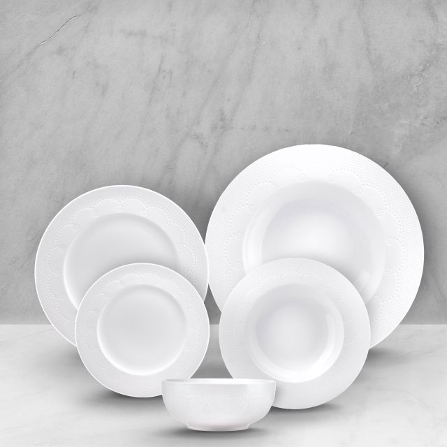 6 Plates Porcelain KATE