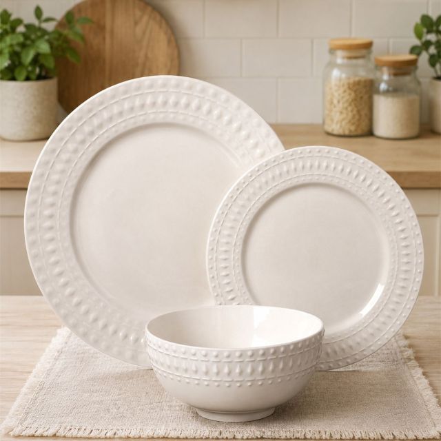 Set Plates Dinner Stoneware - Phoebe
