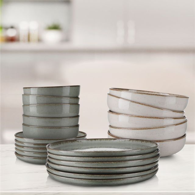 Serving Dish Stoneware - Meadow Green