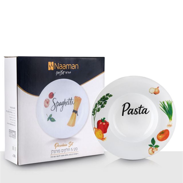 Set Porcelain Serving Pasta - 5 Pieces