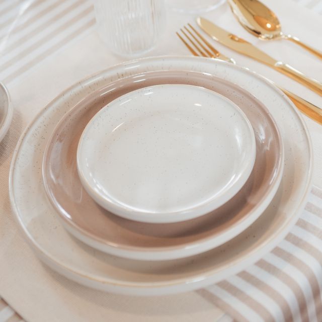 Serving Plates Stoneware Sunder - Cream