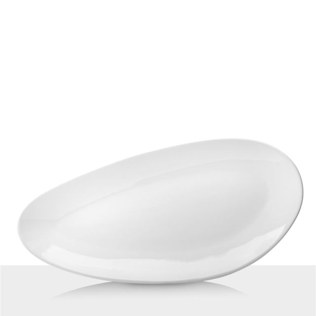 Hot Plate Serving Oval Porcelain - Simply White