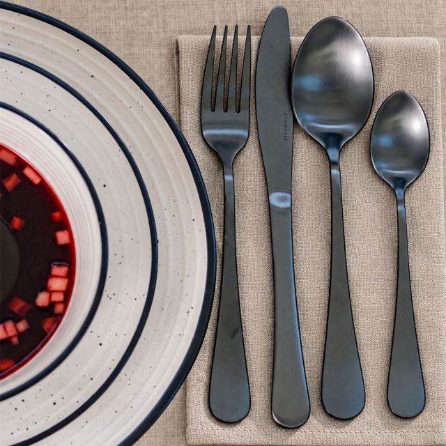 Cutlery Set Black Stainless Steel 18/0 - Camden