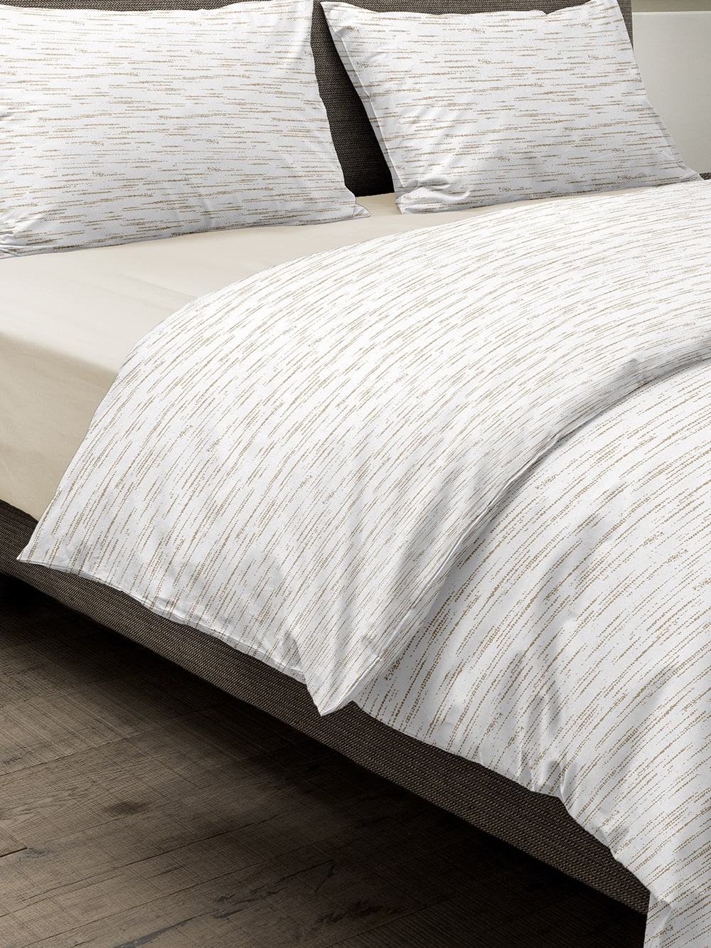 Afek Brushed-Stripe Duvet Cover