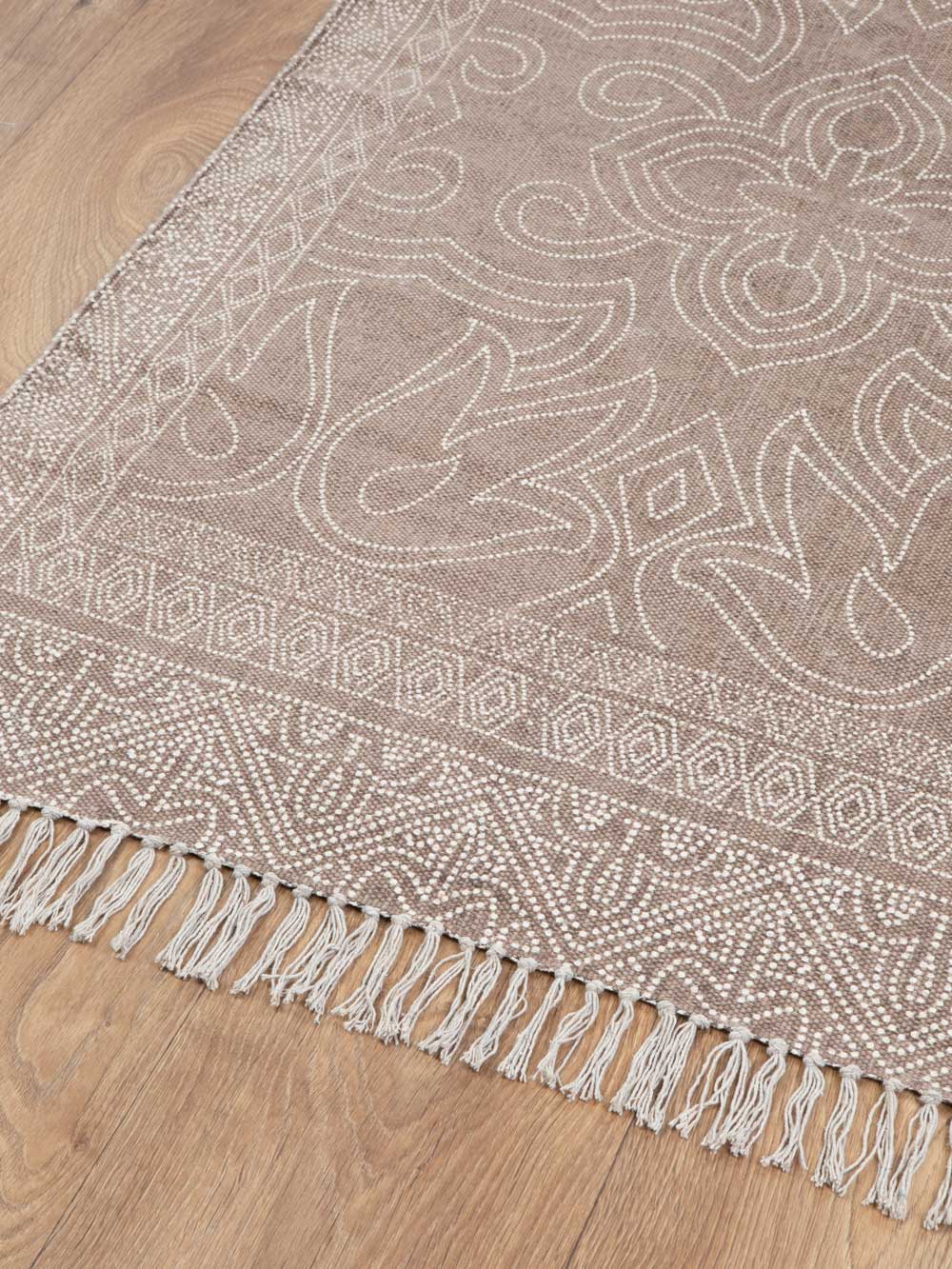 Angela Handmade Rug Brown Geometric