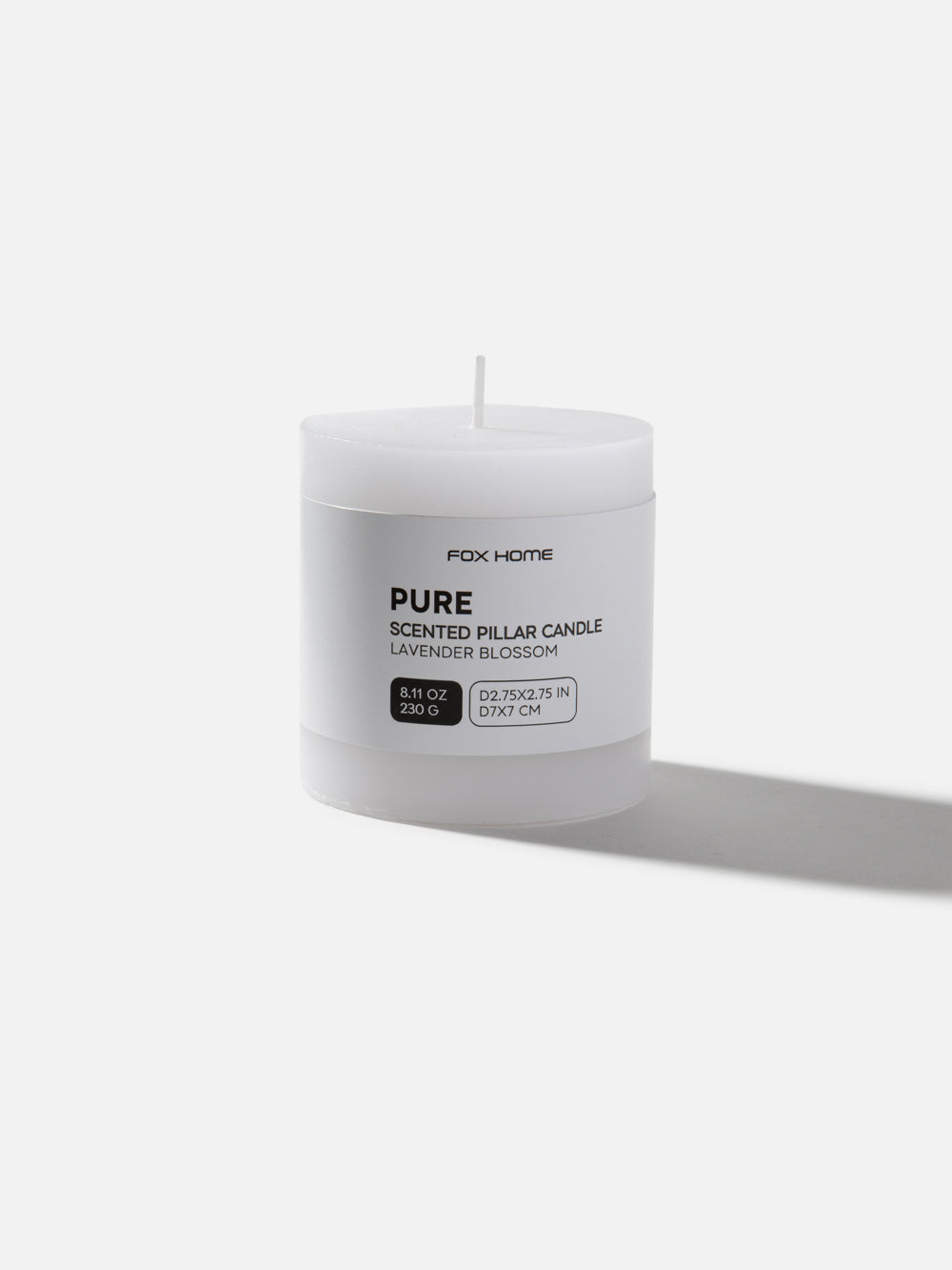 Pure Lavender Pillar Candle 230g