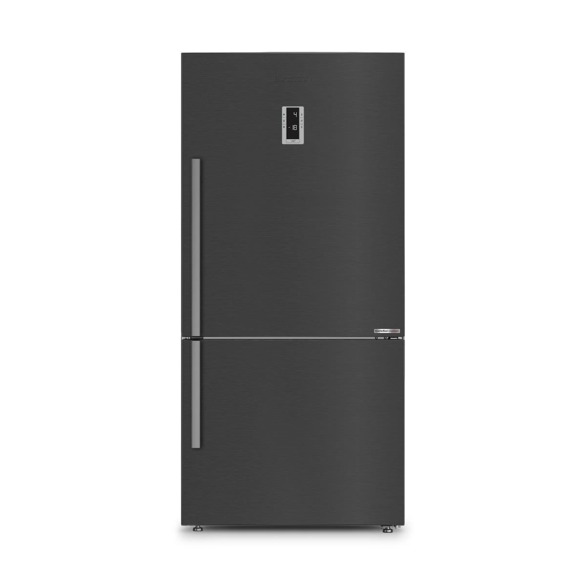 Bottom-Freezer Refrigerator Blomberg Dark Stainless 580 L KND3968EXBRP